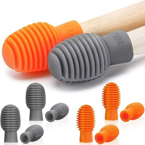 4-Pack Drum Stick Head Rubber Sleeve Drum Accessories for Musical Instruments: Drums, Practice Drums, Dumb Drums