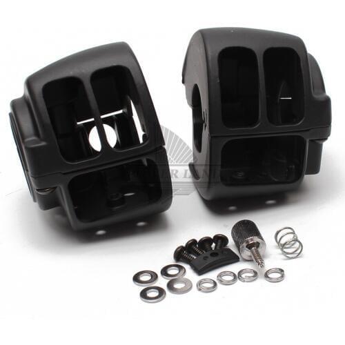 Black Aluminum Motorcycle Handlebar Switch Housing Cover For Harley Dyna Sportsters Softail V-Rod Touring 2009-Later