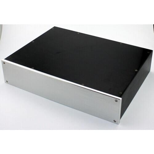 Size: D310 W425 H92 All Aluminum Preamp Chassis Power Amplififer Case DIY Aluminum Box WA47