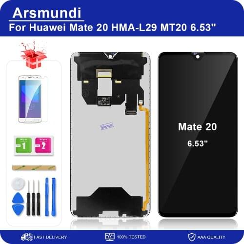 For Huawei Mate 20 HMA-L29 6.53" LCD Display Touch Screen Digitizer Assembly For Huawei Mate20 MT20 LCDs + Gift