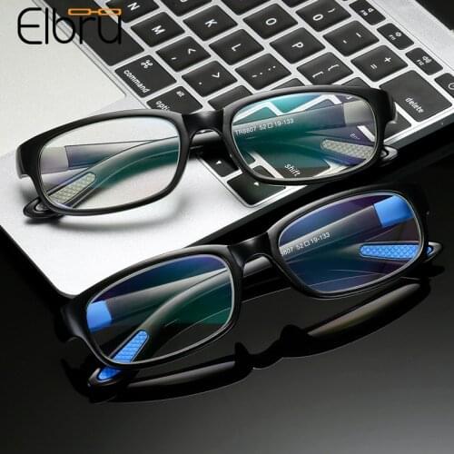 Elbru Vintage Fashion TR90 Reading Glasses HD Lens Spectacles Comfortable Presbyopia Eyeglasses For Women Men Diopters +1.0 +4.0