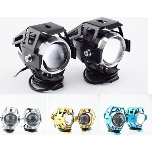 2PCS 125W 12v U5 motorcycle headlights auxiliary working lamp led super brighter motorbike spotlight head lamp spot fog lights