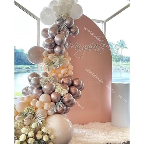 Latex Balloons Garland Arch Kit Kids 112pcs Vintage Retro Skin Rose Gold Flamingo Birthday Party Baby Shower Wedding Decoration