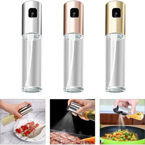 Oil Sprayer Bottle Premium Food Grade Glass Vinegar Bottle Tool BBQ Salad Cooking Baking Roasting Grilling Oil dispenser 100ml