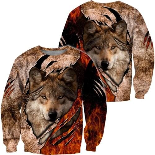 3D All Over Printed Mens Zip Hoodies Autumn Fashion Animal Wolf Beautiful Design Sweatshirt Unisex Pullover Casual Jacket DW0815