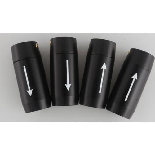 New 4x HIFI Audio Pants Y Splitter RCA Cable Speaker Cable Wire pant alluminium 11mm to 2*7mm boot With Arrow