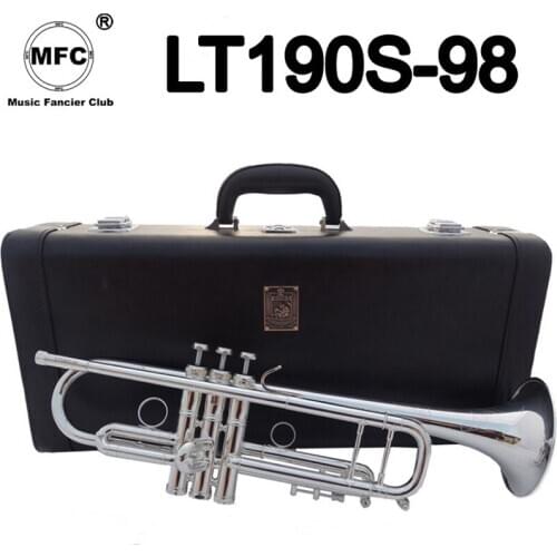 New MFC Bb Trumpet LT190S-98 Silver Plated Music Instruments Profesional Trumpets Mouthpiece Accessories Included Case