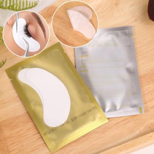 50 Pairs Eyelash Extension Eye Patch Under Paper Patches Free Eye Tips Stickers For False Eyelashes Wraps Makeup Tools Eye Pad