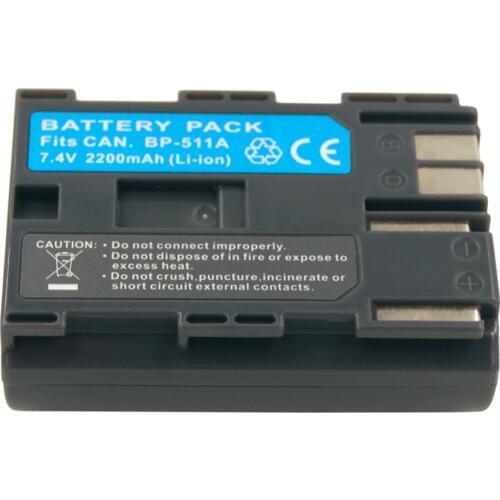 Rechargeable BP511A battery 7.4V 2200mAH Li-ion camera battery BP-511A BP-511 BP511 for Canon EOS 300D 20D 30D 50D 40D 10D 5D
