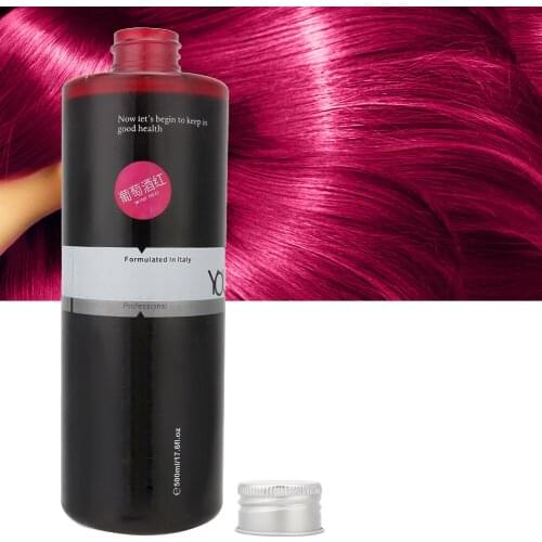 Professional DIY Hair Dye Coloring Cream Barber Shop Hair Dyeing Cream Wax 500ml (Wine Red)(Wine Red )