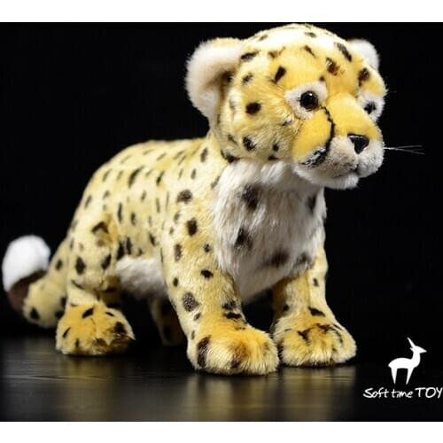 Rare wild animals model soft stuffed toy real life plush Cheetah dolls Educational toys gifts store