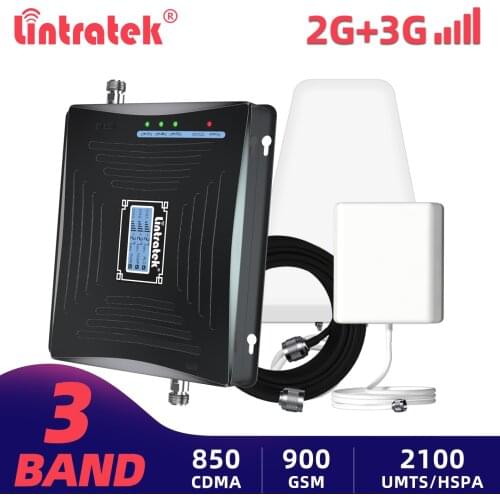 Lintratek Repeater GSM 900 850Mhz 3G 2100Mhz Signal Booster 3G 2G Amplifier CDMA 850Mhz WCDMA 2100 GSM 900 Repeater B5/B1 @8