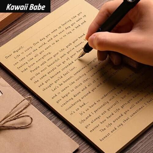 Creative Note 50 Sheets Writing Letter Stationery Romantic A4/B5/A5 Vintage Kraft Paper Craft Paper Painting Packaging Paper