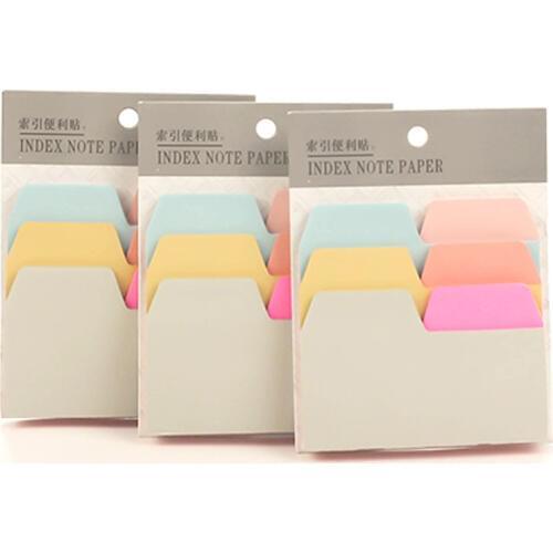 Candy Color Self-Adhesive Memo Pad Index Notepad Notebook Notepad Bookmark School Office Supply Stationery Escolar Papelaria
