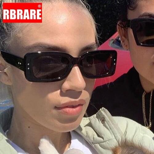 RBRARE Small Frame Square Sunglasses Women 2021 Luxury Designer Square Sun Glasses for Men Fashion Shades Glasses Gafas De Sol