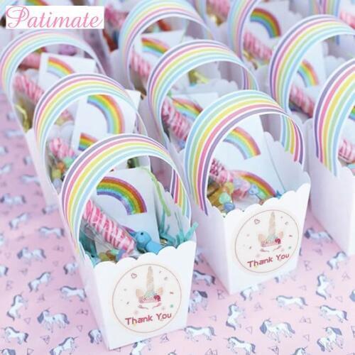 PATIMATE Unicorn Stickers Bottle Stickers Thank You Sticker Seal Labels Rainbow Unicorn Party Decor Unicron Birthday Party Decor
