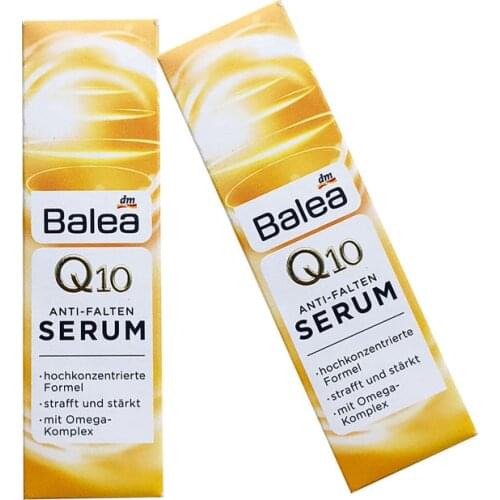 Balea Q10 Anti Wrinkle Face Neck Care Serum with Omega Complex Tighten Strengthen Skin Resistance Elasticity Moisturizing Energy