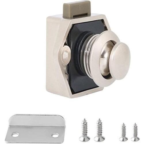 1pc 20mm Camper Car Push Lock RV Caravan Boat Motor Home Cabinet Drawer Latch Button Locks for RV Furniture Hardware Accessories