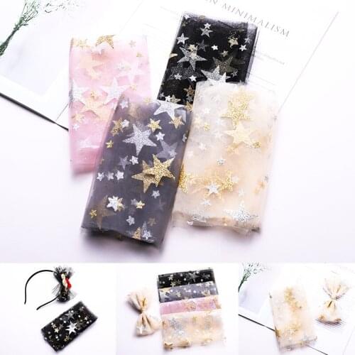10*100cm Star Organza Ribbon Fabric DIY Craft Accessories Hair Clip Bow Sewing Accessories Supplies