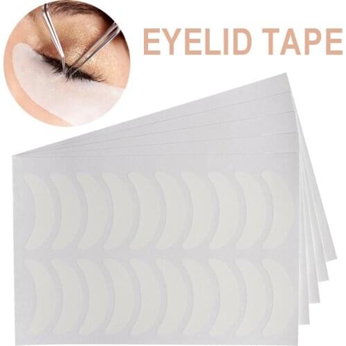 100pcs White Eyelash Stickers White Eye Eyelash Extension Fabrics Pads Eye Tips Sticker Wraps Adhesive Tape Makeup Beauty Tool
