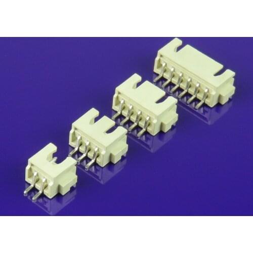 100pcs XH 2.5 Horizontal Male Connector SMD Socket 2.54mm Plug XH Pitch Pin Header Heat Resistance 2p 3p 4p 6p 7Pin 14p