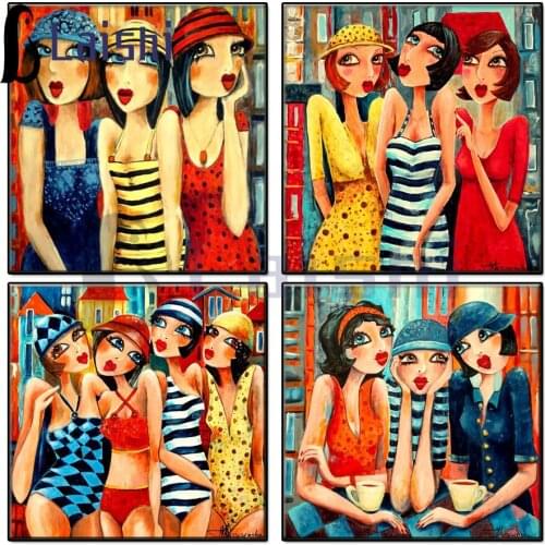 Diamond Painting abstract Cartoon Sexy Girl Ladies home decor Full Square Round Diamond embroidery Cross stitch Diamond mosaic