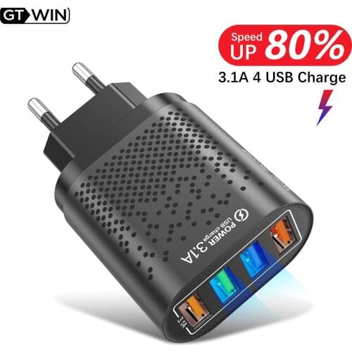 Quick Charge 3.0 For iPhone Charger Wall Fast Charging For Samsung S10 S9 S8 Plug Xiaomi Mi Huawei Mobile Phone Chargers Adapter