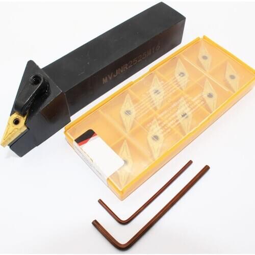 1pc MVJNR2020K16 MVJNR1616K16 MVJNR2525M16 External Turning Tool Holder VNMG Carbide Inserts MVJNR Lathe Cutting Tools Set