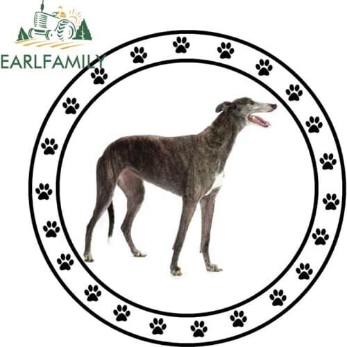 EARLFAMILY 13cm x 13cm Greyhound Sticker Helmet Hunting Camping Boating Decal Pet Dog Car Stickers Animal Graphics