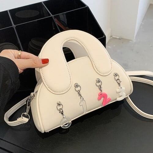 Elegant Female Tote bag Small Saddle bag 2021 Summer New PU Leather Womens Designer Handbag Luxury brand Shoulder Messenger Bag