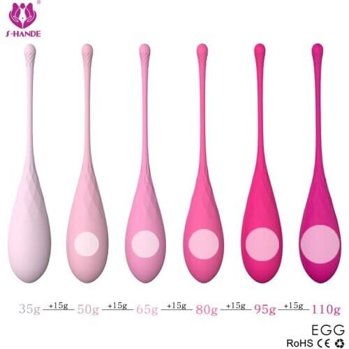 Best 6pcs/set Smart Kegel Ball Vibrator Vaginal Dumbbells Kegel Ben Wa Ball Vaginal Tight Exercise Ball Sex Products for Women