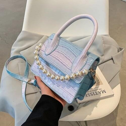 Stone Pattern Small Tote Bag 2021 Summer New Quality PU Leather Womens Designer Handbag Luxury Brand Shoulder Messenger Bag