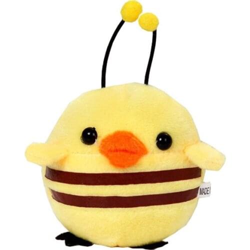 Cute Cartoon Little Yellow Chicken Plush Pendant Chick Turned Into A Small Bee Plush Toy Creative Plush Toy Pendant Small Gift
