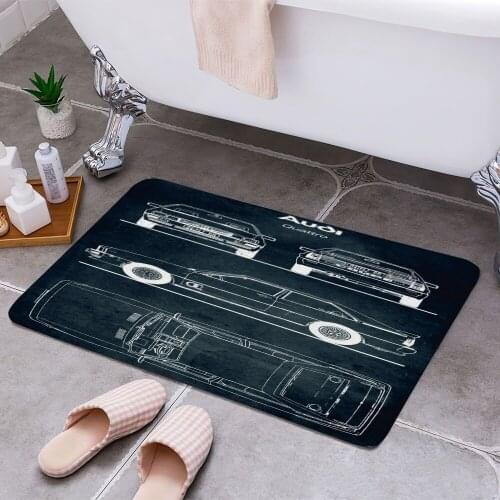 No018 Audi Quattro Carpet Areas Rug Non-slip Floor Mat Rug 3D Printing Living Room Bedroom Door Mat Home Decoration