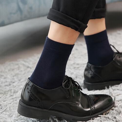 Business Solid Color Crew Sock for Men Breathable Mid Short Length Cotton Athletic Quarter Sports Casual Running Ankle Socks