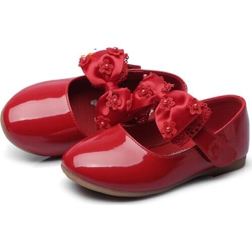 Toddler Baby Girls White Princess Patent Leather Shoes For Flower Children Little Girls Kids Wedding Party Dance Shoes New 2020