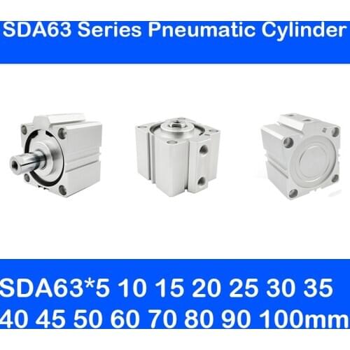 SDA63 Series 63mm Bore Compact Air Cylinders SDA63 Series Dual Action Air Pneumatic Cylinder