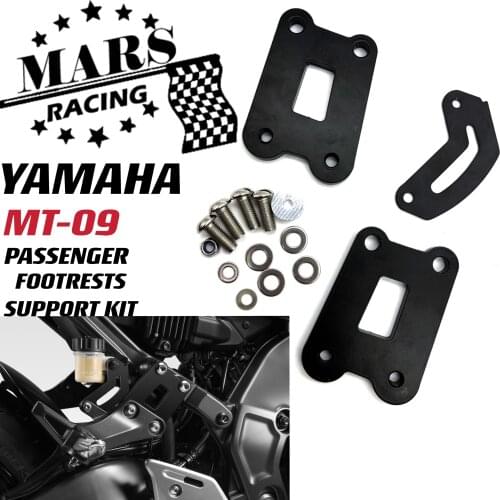 Motorcycle EVO Passenger Footrests Supports Kit Rear Pedal Lowering Kit Fit For YAMAHA MT09 2021 FZ09 MT-09 mt09 2021
