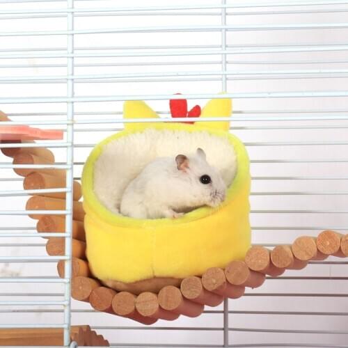Portable Pet Cotton Sleeping Nest Washable Liner Cat Hanging Bed Cute Hamsters Kennel Warm Soft Doghouse Pet Supply