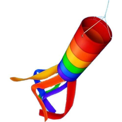 Professional Kite Accessories 3D Rainbow Windsocks For Car/ Triangle Kites Kids