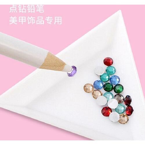 QL Crystal Nail Art Rhinestones dotting pen Gems Picking Crystal Tool Wax Pencil Pen Picker 10pcs/packs Clothing Decoration Tool