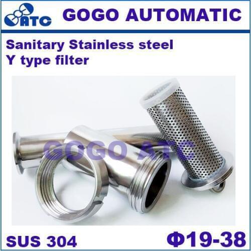 Sanitary Stainless steel 304 O.D 19-38 mm Y type filter Oblique plug-in pipe Sanitary welding filter Angle filter