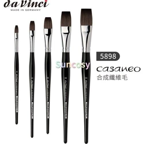Da Vinci Watercolor Series 5898 Casaneo Paint, Medium Synthetic Faux Kazan Squirrel, Watercolor Brush Flat