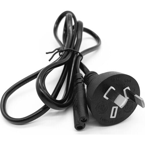 NZ AU Mains Power Cable Lead Cord AU 2-Pin To Figure 8 Plug 1.2M/4FT