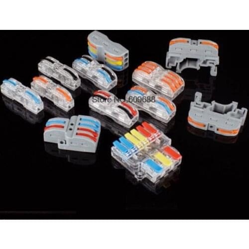 Wire Connectors PCT-222 Terminal Block Conductor SPL-2/3 Push-In Mini Terminal Block Cable Splitter Led Light conector PCT-223