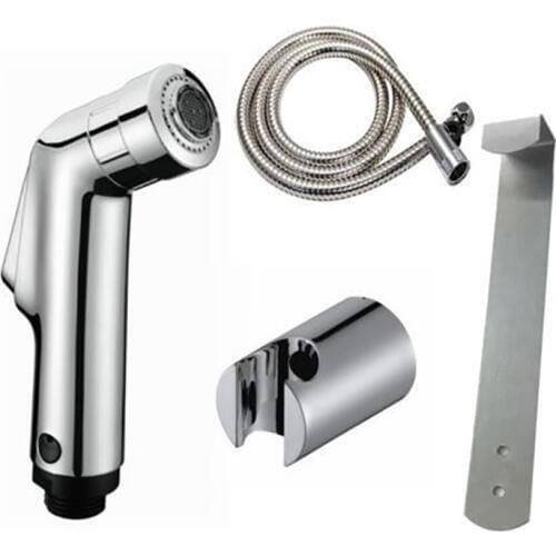2 Functions Toilet Bidet Shower Spray Shattaf Kit with 1.2m Hose, Holder, Tank Hook