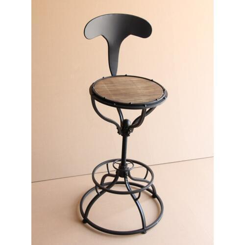 Wrought iron bar chair.. Household stool chair restoring ancient ways