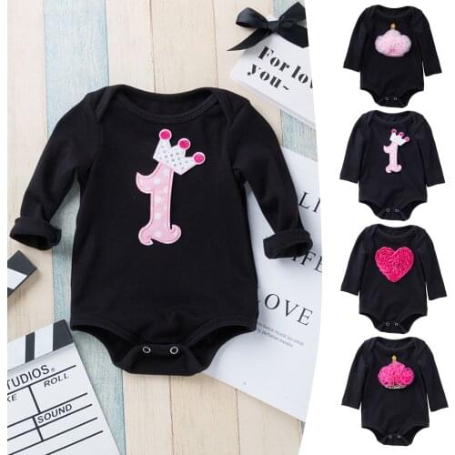 TELOTUNY Newborn Infant Baby Boys Girls Valentines Love Heart Long sleeve Romper Bodysuit Spring Baby Girl Clothes New Fashion
