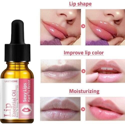 Lips Care Lip Essential Oil Lip Plumper Increase Natural Moisturizing NourishLip Elasticity Reduce Fine Lines make up 10ML