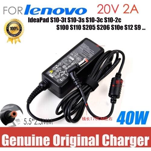 Original 20V 2A 40W For Lenovo IdeaPad U300s S400 U460 U310 S300 U400 S405 U300 U410 U460s S9 S10 laptop ac adapter charger